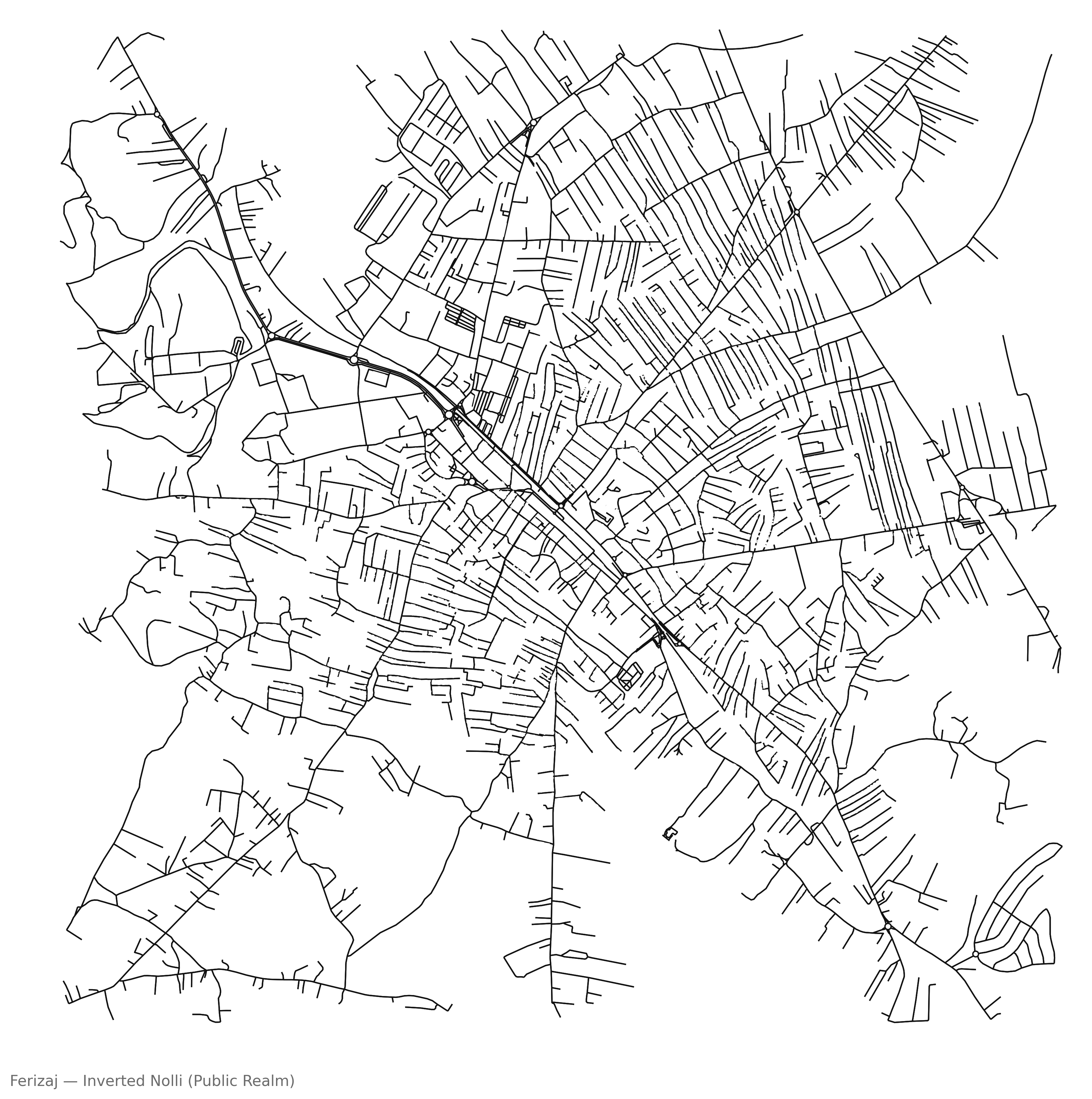 02 Nolli Inverted — Ferizaj public realm skeleton