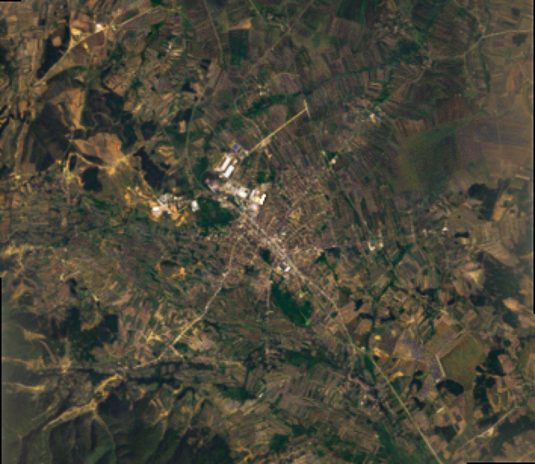 Ferizaj urban form 1986 — satellite morphology, by Engjëll Berisha