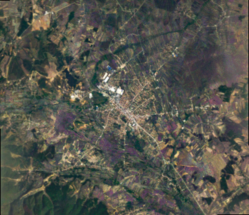 Ferizaj urban form 1994 — satellite morphology, by Engjëll Berisha