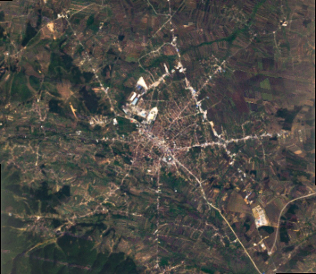Ferizaj urban form 2004 — satellite morphology, by Engjëll Berisha